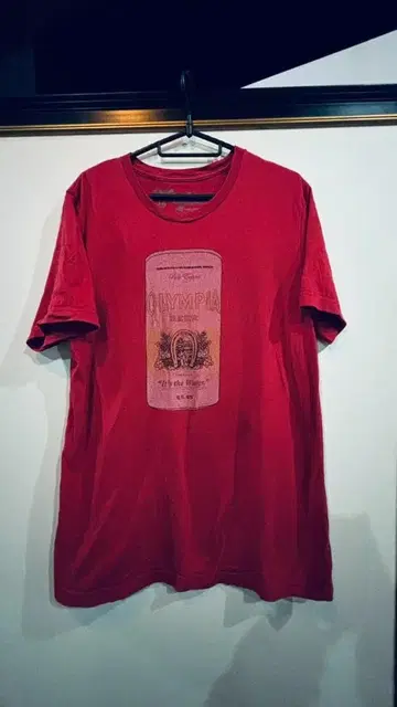 Worn Free 올림피아 맥주 프린트 T셔츠