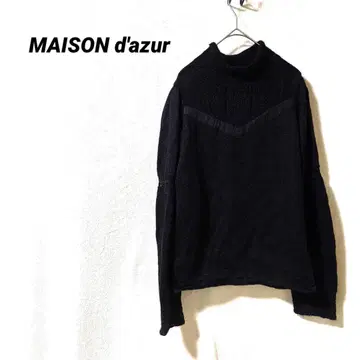 3769K 메종 다 주르 블랙 모크넥 니트 스웨터 비침