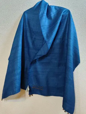 45r, 짙은 블루칼라 스카프.