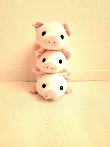 돼지 3마리 봉제 인형 새상품급 복권 경품