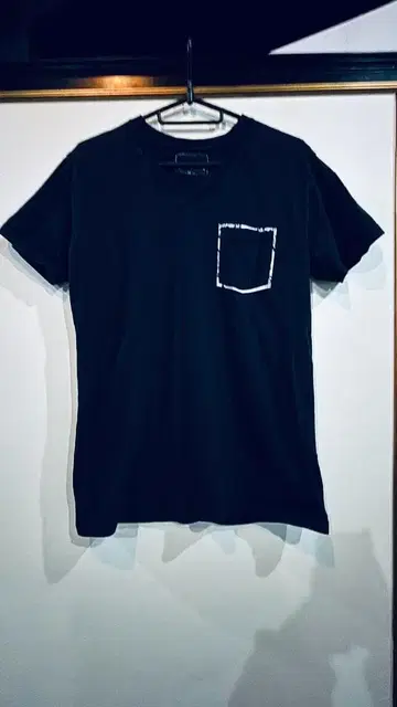 NUMBER (N)INE 포켓 디자인 블랙 티셔츠