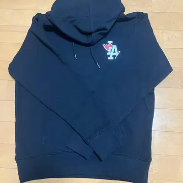 NEW ERA LA 블랙 후드티