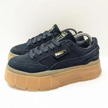 푸마 메이즈 턱 23cm 통굽 스니커즈 블랙