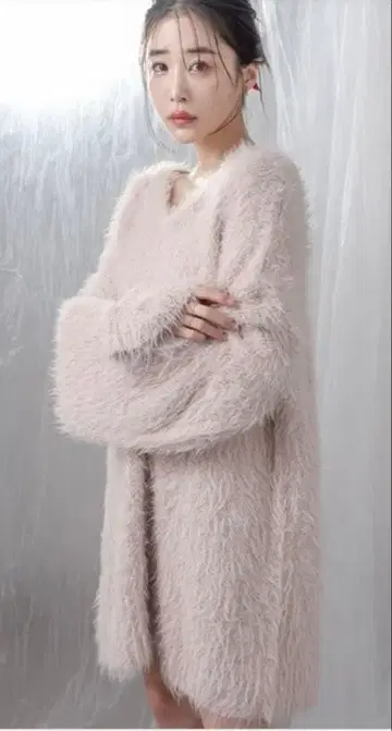 큐멜리 페더 니트 원피스