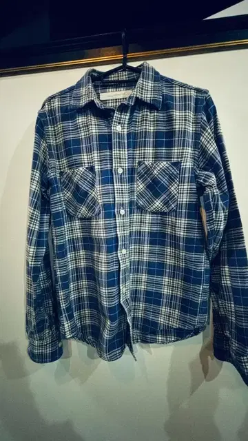 inpaichthys kerri 블루 체크 무늬 플란넬 셔츠