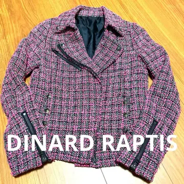 DINARD RAPTIS 라이더 자켓 핑크 체크 9호 M