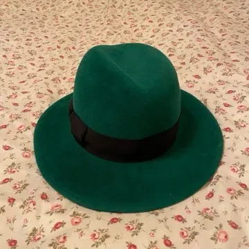 보그 그린 펠트 햇 블랙 리본 포함