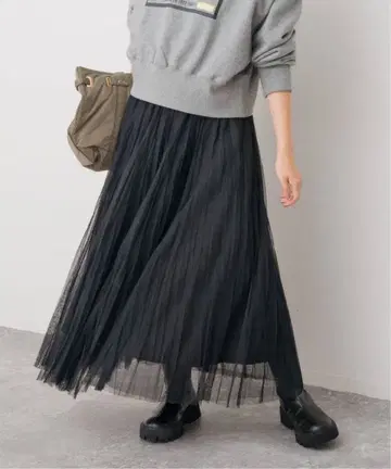 [ 미사용 새상품 ] 랜덤 튤 플리츠 스커트