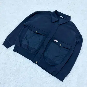 Java 자켓 다른 소재 포켓 속기모 루즈핏 실루엣 캐주얼