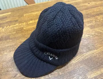 캘러웨이 챙 달린 니트 모자 네이비 남성용 골프