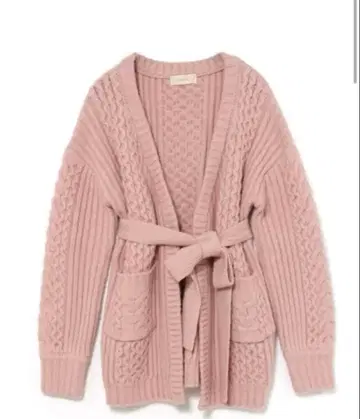 Hug knit cardigan pink ANDMARY