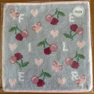 FEILER 페이러 키프 스마일링 체리 손수건 미사용 새상품