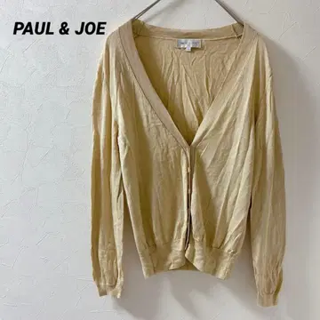 폴앤조 베이지 V넥 긴팔 가디건 얇은 소재 사이즈 1 겉옷