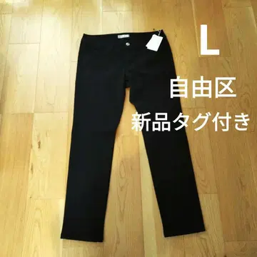 미사용 택 포함 자유구 블랙 캐주얼 팬츠 사이즈 40 L