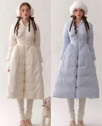 lacemade 롱 다운 white