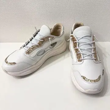 FITJOY 5아이렛 스니커즈 라메 반짝반짝 24.0cm 화이트