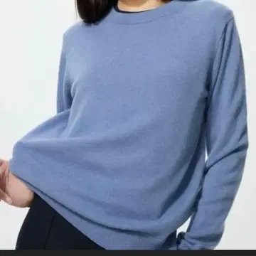 100% 캐시미어 소재 UNIQLO 블루 스웨터 XL 미사용 새상품