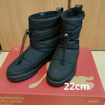 PUMA 블랙 스노우 부츠 사이즈 22cm