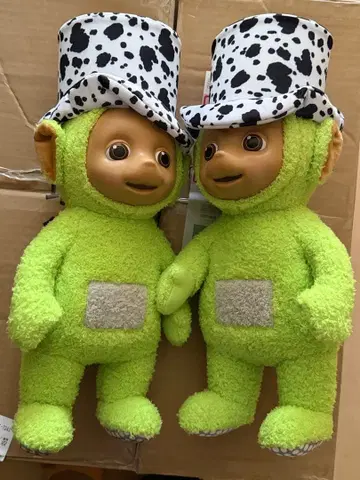 텔레토비즈 그린 봉제 인형 소 패턴 모자 포함