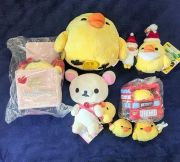 리락쿠마 키이로이토리 봉제 인형 세트