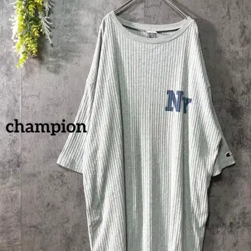 챔피온 반팔 원피스 BIGT셔츠 리브 티셔츠 로고 와펜 M