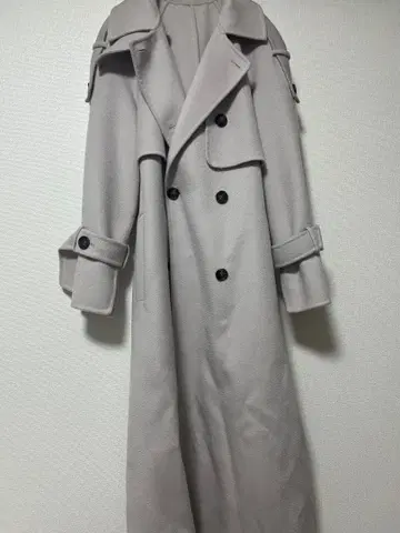 핑크 트렌치코트 더블 브레스트