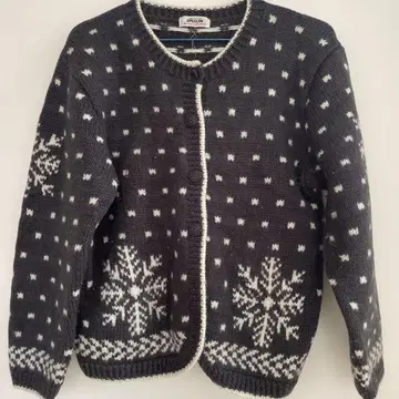 눈꽃 패턴 코위찬 니트 가디건 구제 의류