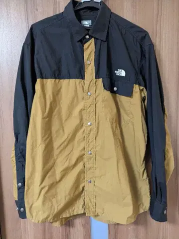 THE NORTH FACE 눕시 셔츠 L 사이즈 블랙/황토색