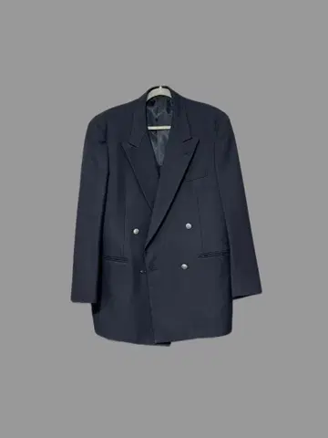 MOSCHINO 네이비 더블 자켓