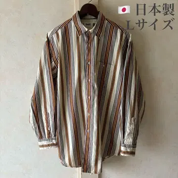 [일본제] i m i 스트라이프 셔츠 L 사이즈 코튼 100%