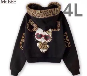 아베일 키티 세실 맥비 후드티 4L 아베일 레오파드 무늬 키티