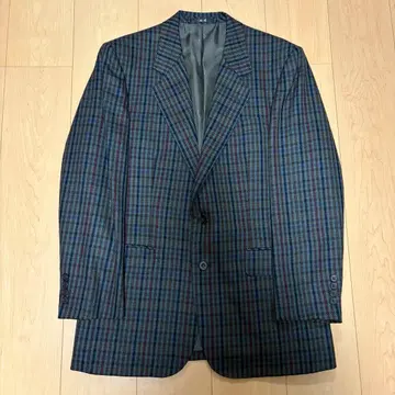 90s 빈티지 DAKS 체크 무늬 테일러드 자켓 일본제