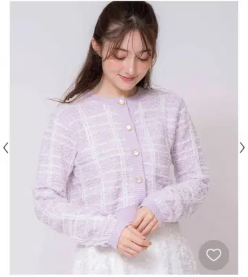 노엘라 트위드 니트 가디건