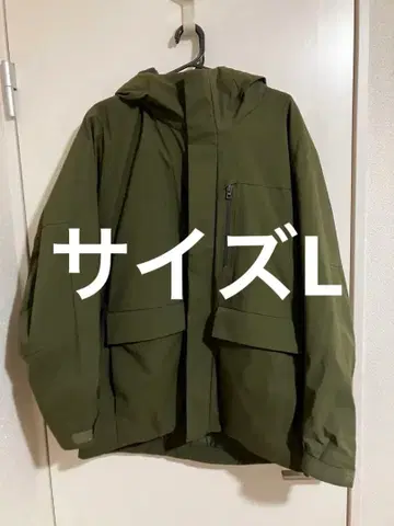 유니클로 하이브리드 다운 후드티 카키 사이즈 L