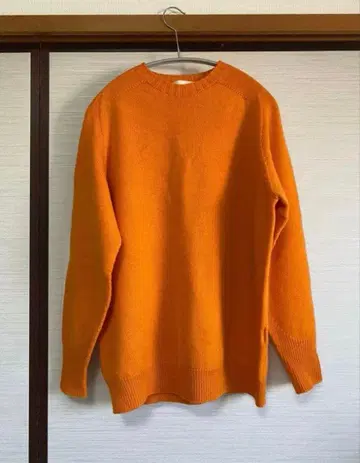 새상품급 soglia 소리아 울 심리스 스웨터 오렌지 니트