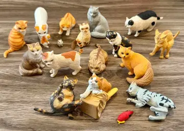 나르고 컬렉션 15마리 고양이 피규어 언제 어디서나 고양이 마을 이야기