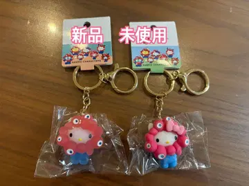 산리오 미야쿠미야쿠 키링 파스텔 키티 클리어 키티 세트