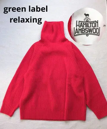 그린 레이블 릴랙싱 해밀턴 아제 터틀넥 니트