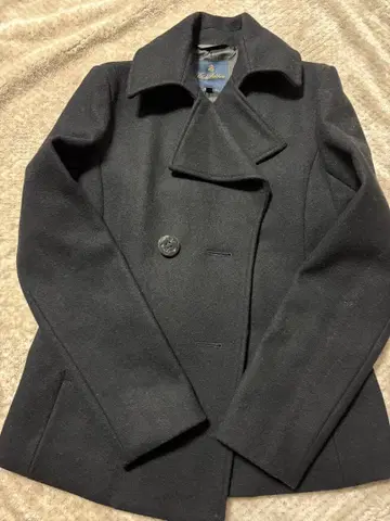 BROOKS BROTHERS 울 피 코트 네이비