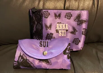 미사용 새상품 ANNA SUI 나비와 꽃 파우치와 토트백 세트