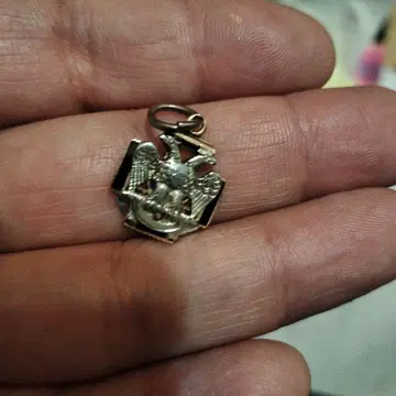 프리메이슨 기믹 펜던트 쌍두 독수리 앤티크 골드