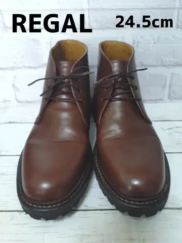 REGAL 리갈 24.5cm 가죽 부츠 가죽 신발 브라운 처카 부츠