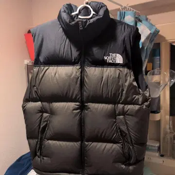 THE NORTH FACE 다운 베스트 블랙 카키