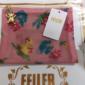 FEILER 하이디 핑크 메쉬 파우치 S 사이즈