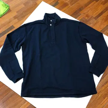 HILFIGER 네이비 하프 지퍼 트레이닝복 XL