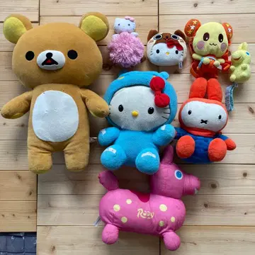 리락쿠마 미피 키티 로디 우탄 봉제 인형 묶음 판매 8개
