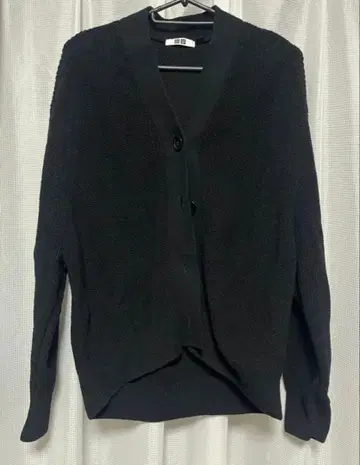 블랙 긴팔 가디건