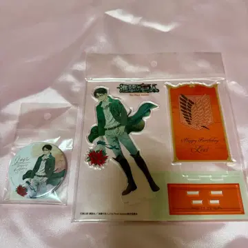 진격의 거인 리바이 벌스데이 아크릴 스탠드 캔뱃지 MAPPA