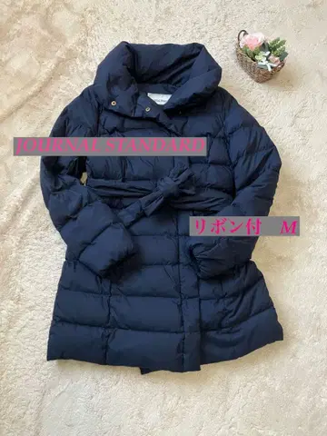 저널 스탠다드 숄카라 코트 허리 리본 다운 90%