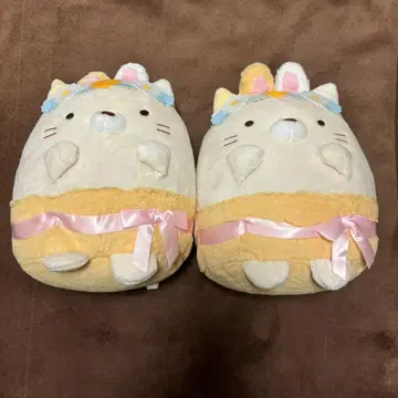 [미사용 새상품] 스미코구라시 고양이 토끼 변신 봉제 인형 2개 세트